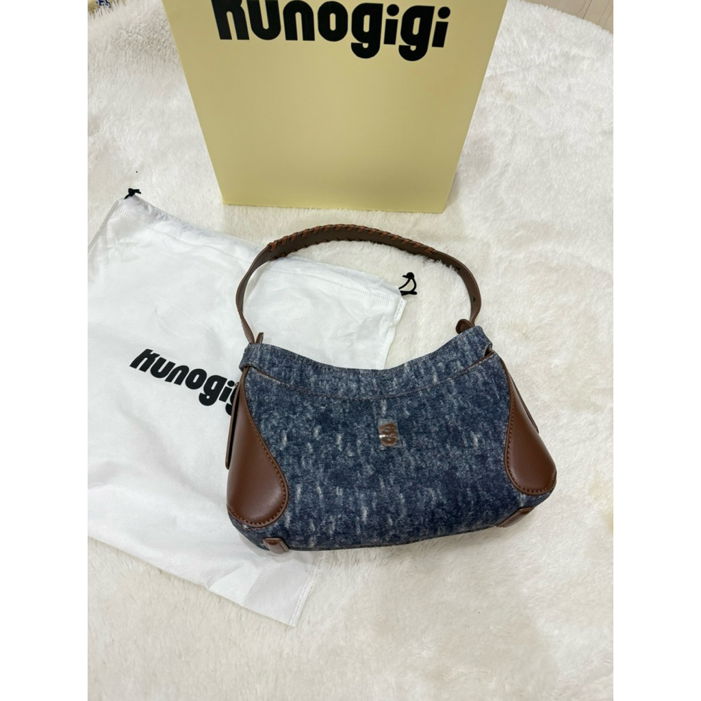Kunogigi Denim Leather Shoulder Bag / Sling Bag Premium Branded Tas Wanita