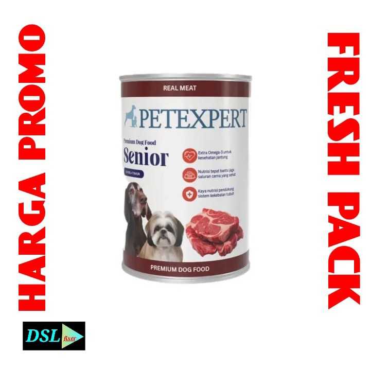 PETEXPERT Senior Dog Wet Food Makanan Anjing Premium 400 Gr