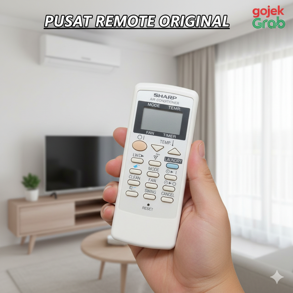 REMOTE REMOT AC SHARP CRMC-A820JBEZ LAUNDRY ORIGINAL ASLI