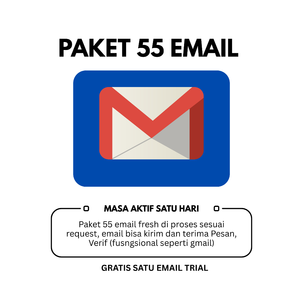 Email Gsuite 24 Jam (55pcs Bergaransi)