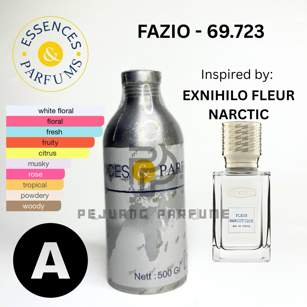 BIBIT ESSENCES FAZIO 69.723 GRADE A | INSPIRED BY EKNIHILO FLEUR NARKOTC | 100% BIBIT ESSENCES 100ML