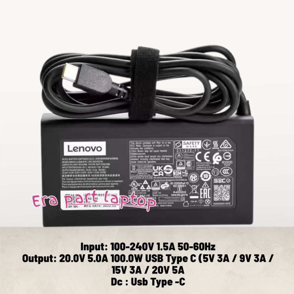 Adaptor Charger Lenovo Lenovo IdeaPad 5 Pro16 Ideapad 5-14ALC05, IdeaPad 5 Pro 16ACH6 ,for Lenovo Id