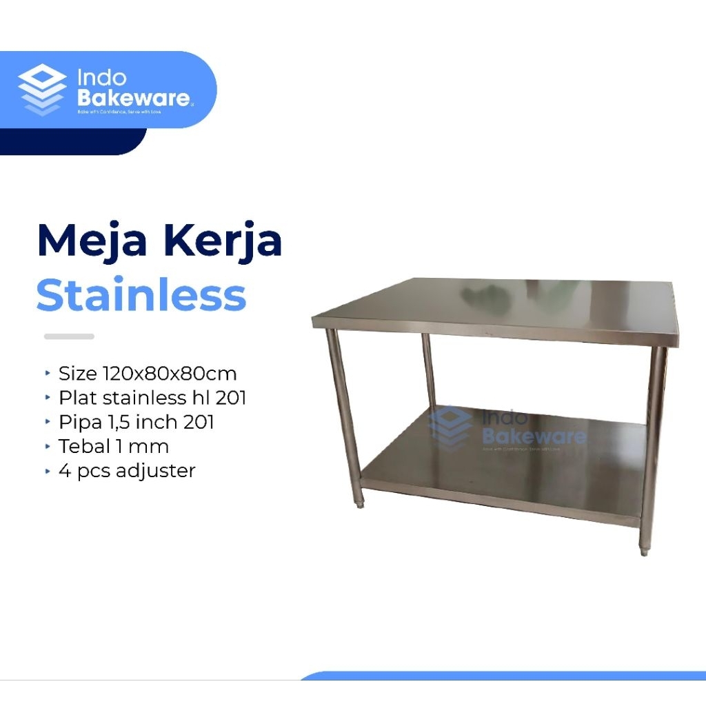 meja stainless UK 120x80x80
