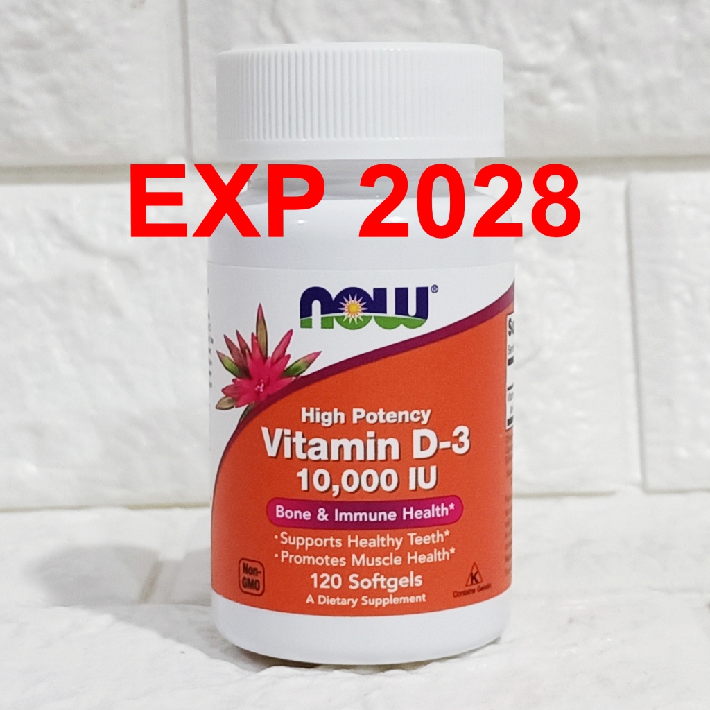 NOW FOODS VITAMIN D-3 10,000 IU 120 SOFTGELS FOOD D3 D 3 10000 IU 10000IU