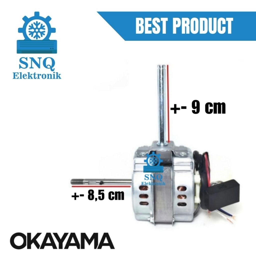 Dinamo kipas angin OKAYAMA 18 inch baling-baling besi - Motor kipas angin 18 inch OKAYAMA model drat
