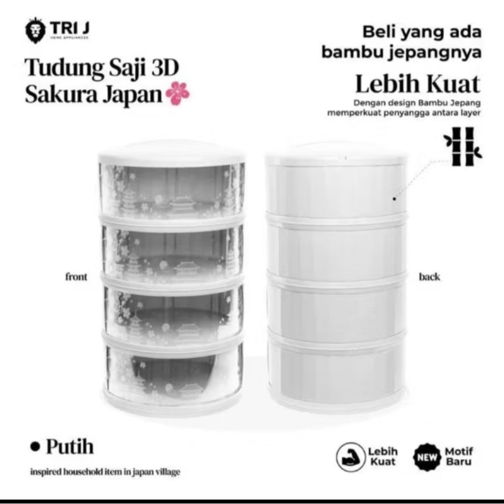 Tudung saji 4 susun/ rak sayur 4 susun (blm dirakit)Ready:Hijau oliveTosca