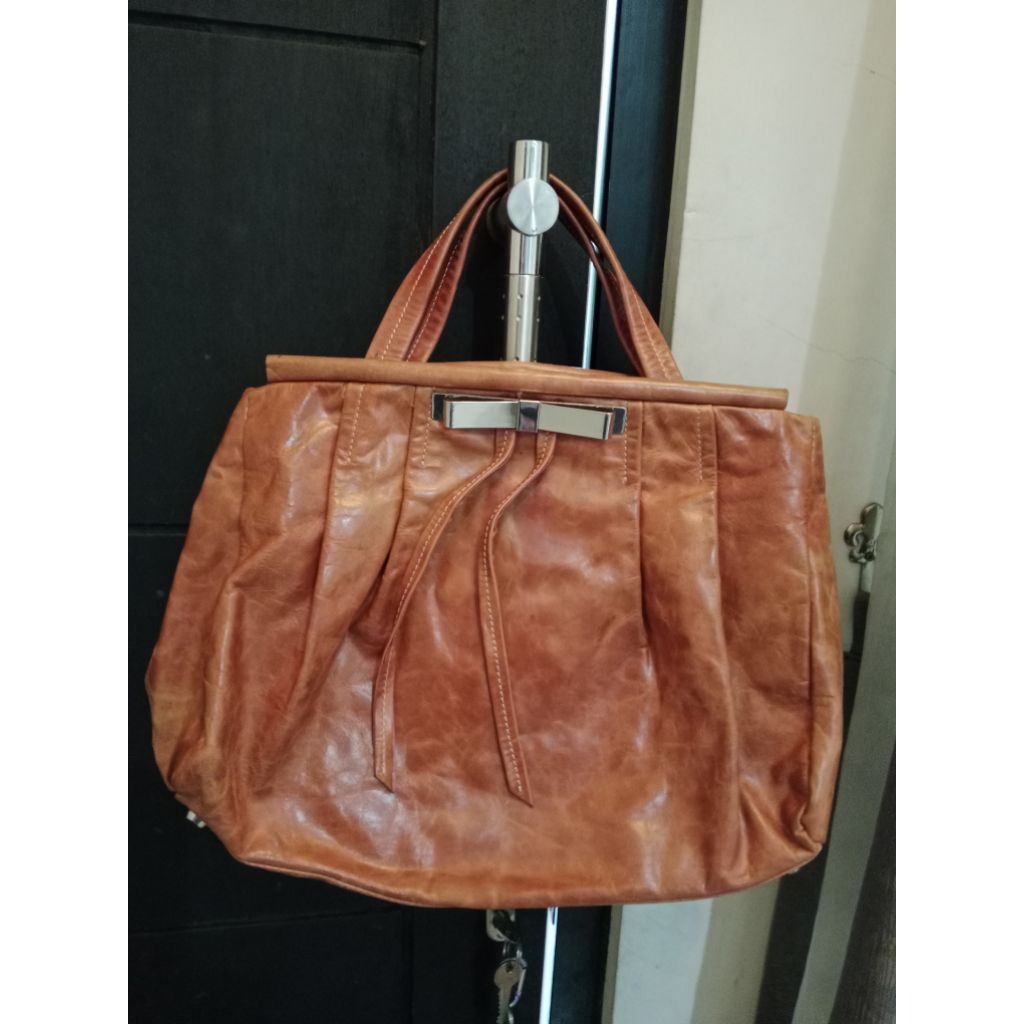 miuu miu hand bag bisa sling/coklat Vintage