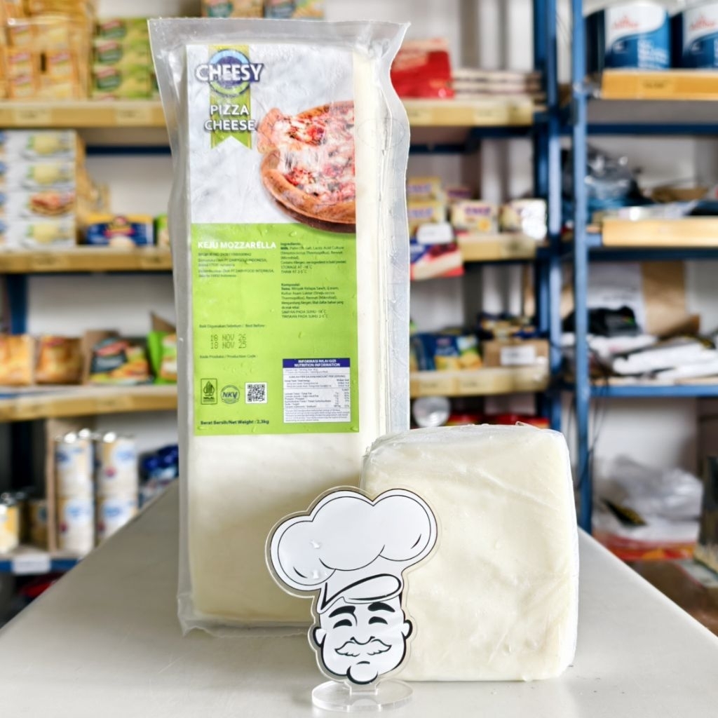 Cheesy Mozarella Pizza Cheese 250Gr, 300Gr / Keju Pizza Mozarella Cheesy / Keju Topping Pizza Cheesy