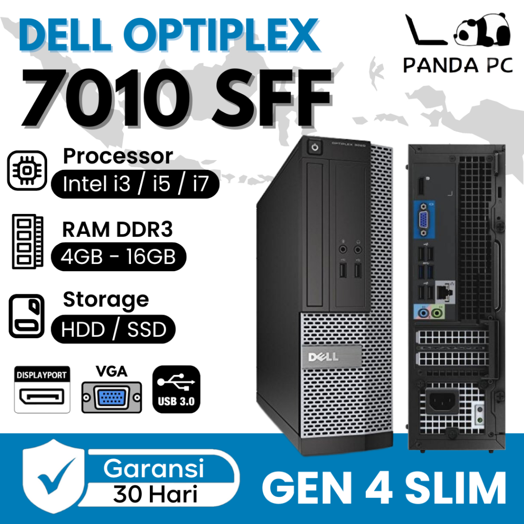 PC DELL OPTIPLEX 7010 CORE i3 / i5 / i7 SLIM PC SFF KOMPUTER BUILD UP 3010 | 9010