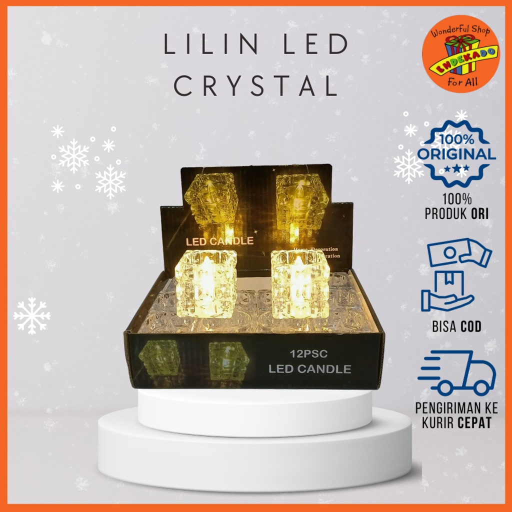Lilin LED Crystal | Dekorasi Lilin Hias | Lampu Lilin