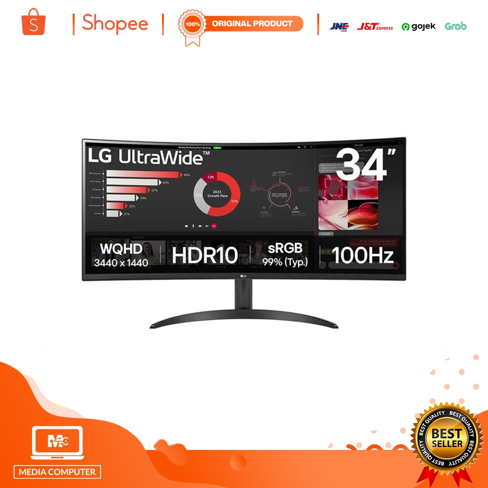 Monitor LG 34WR50QK-B 34 UltraWide QHD 100Hz 5ms