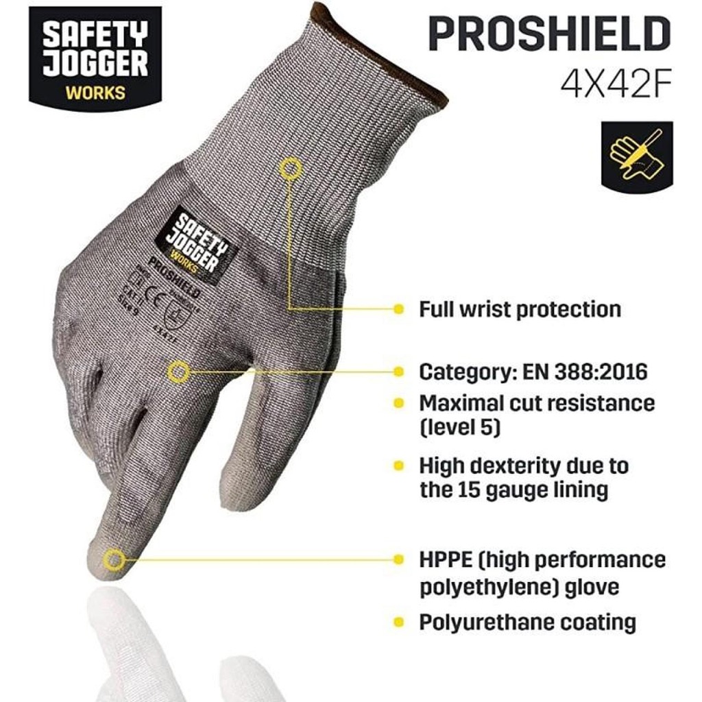 Safety Jogger Works Sarung Tangan Proshield Anticut Original