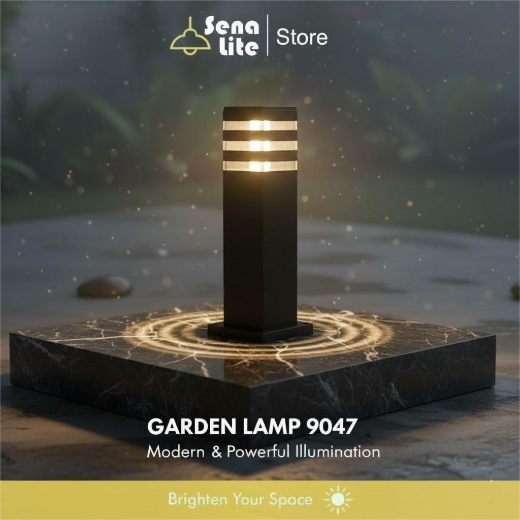 Lampu pilar taman outdoor lampu tiang pagar teras
