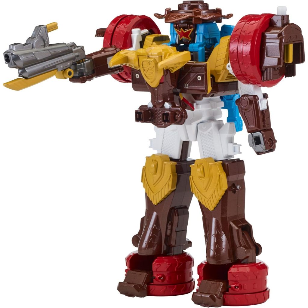 Power Rangers Super Ninja Steel Megazord Figure, Bullrider Megazord