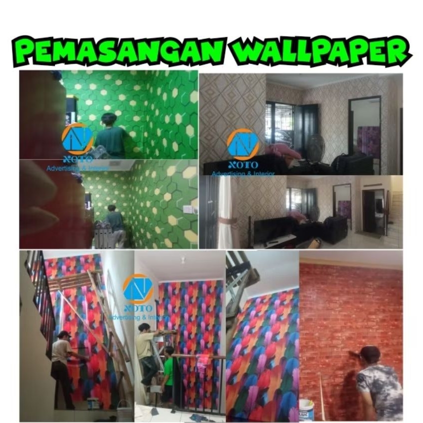Jasa pasang wallpaper dinding, sticker