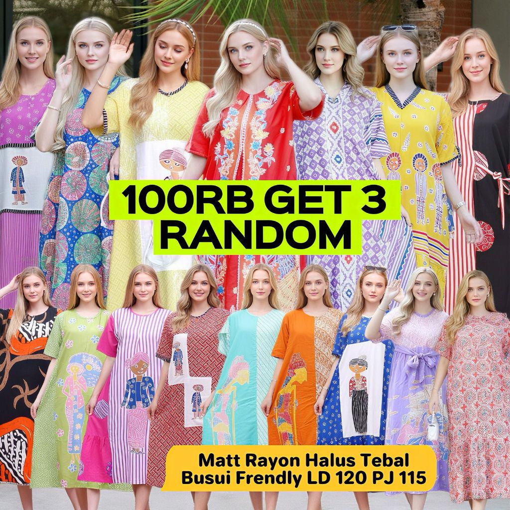 Jessa Batik | PROMO CUCI GUDANG DASTER MURAH MOTIF TERBARU BAHAN RAYON TEBAL BUSUI FRENDLY WANITA LD