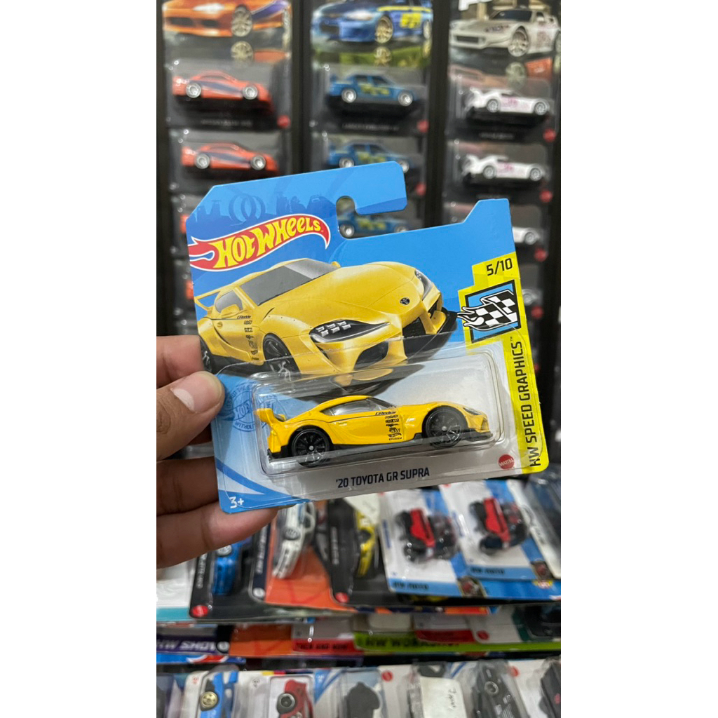 Hot Wheels Toyota GR supra 2020 Short Card HW SPEED GRAPHICS series yellow kuning