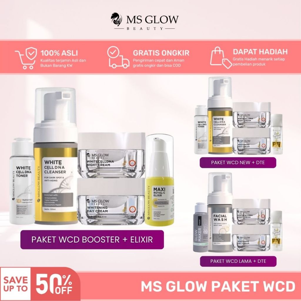 Ms Glow Beauty Paket New Booster Series Skincare Paket 1 Set Lengkap