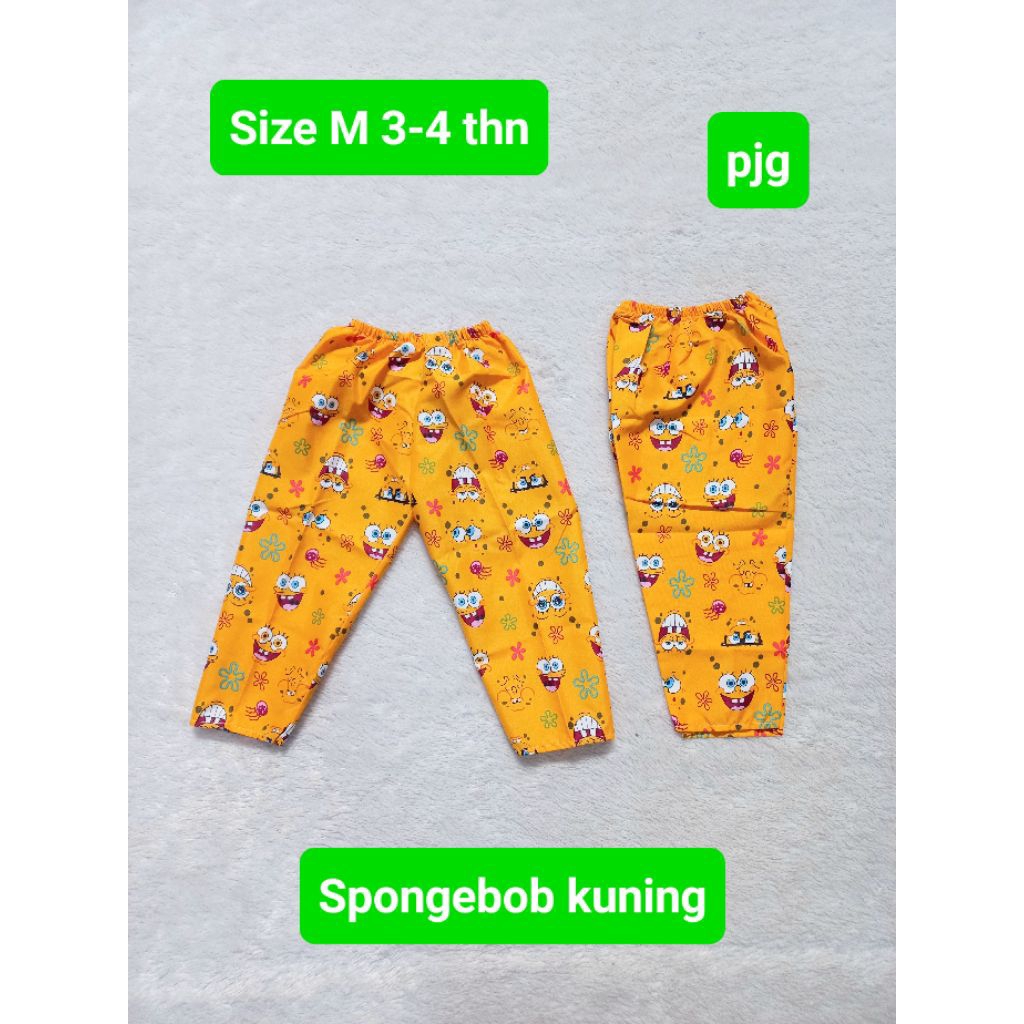 Celana kolor anak panjang.  Size M 3-4thn. motif karakter. celana harian. Grosir celana kolor. bisa 