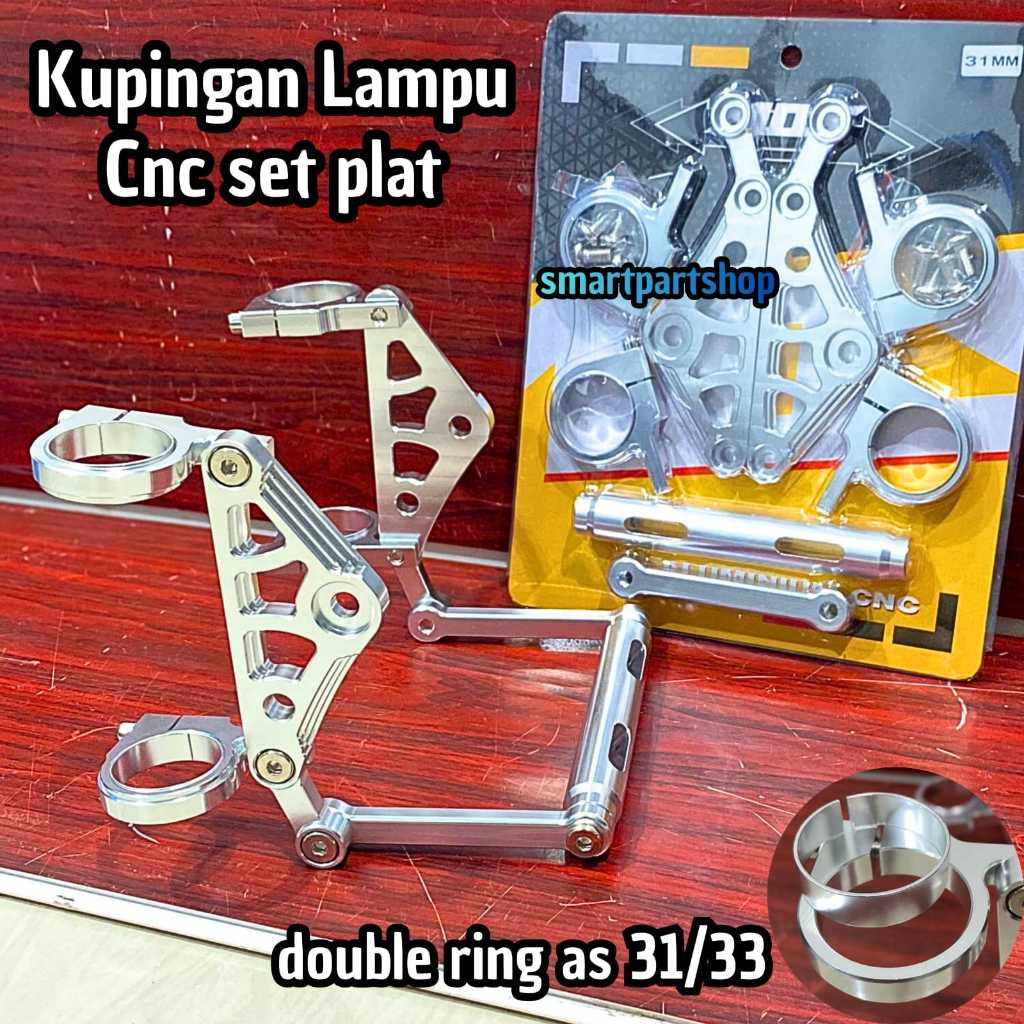 KUPINGAN LAMPU RING CNC AS 31 33 41 mm CINCIN KUPINGAN LAMPU SET PANGKON PLAT SET PLAT BRAKET LAMPU 