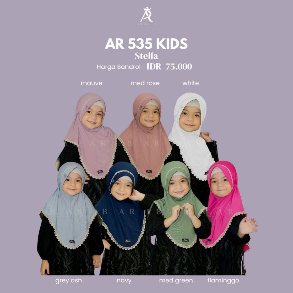 AR 535 HIJAB KIDS HAJAB ANAK TERBARU BY ARRAFI