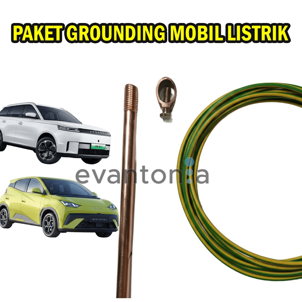 Paket Grounding Mobil Listrik Tinggal Tanam BYD Jaeco Wuling