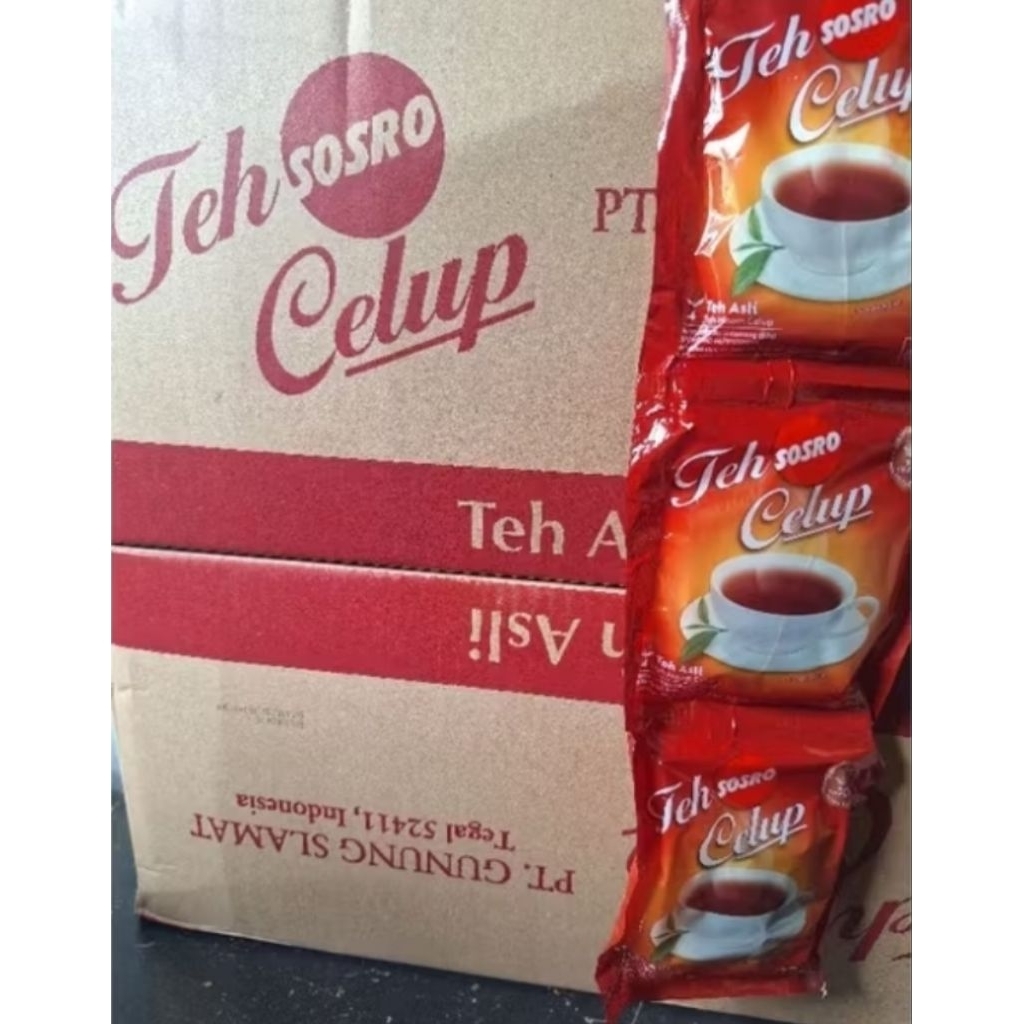 [ DUS ] Teh Celup Sosro Sachet 1 Dus 24 Renceng ( 240 Sachet )