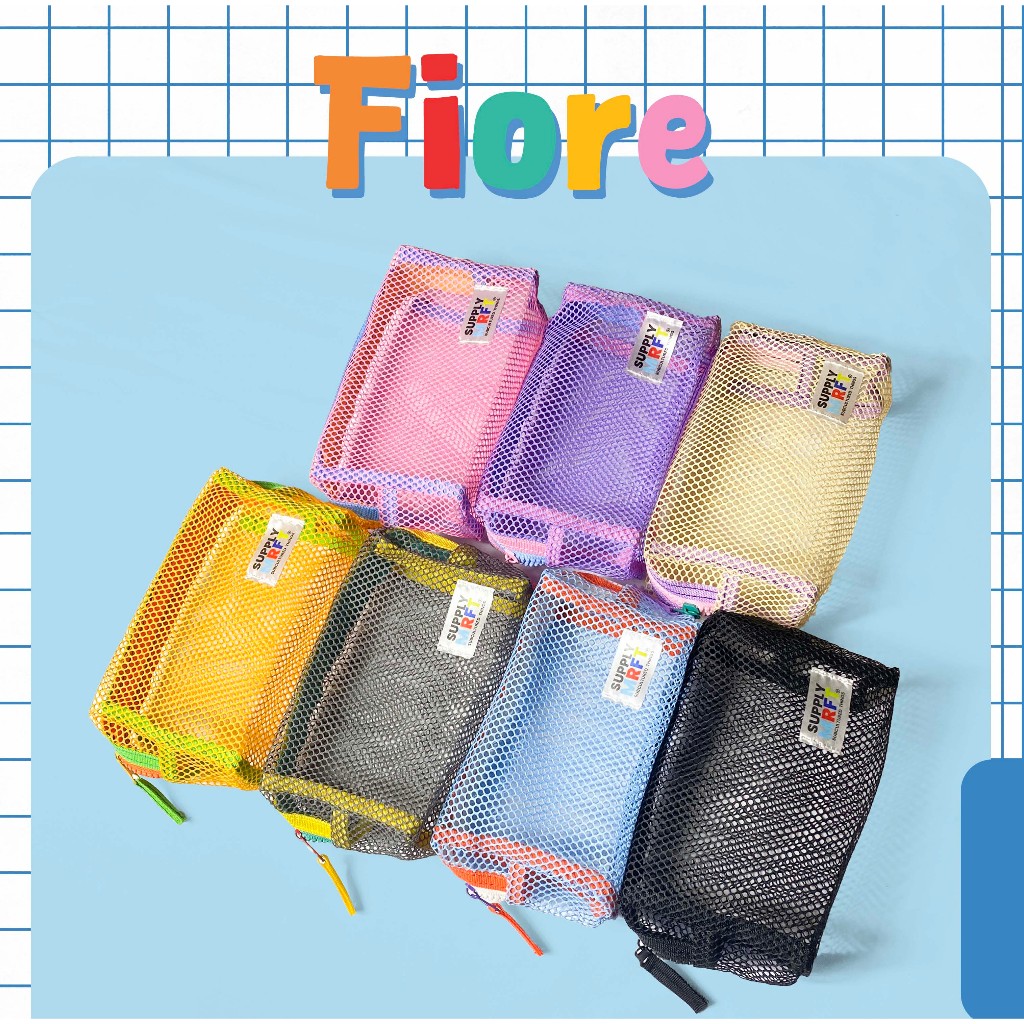 FIORE Pouch Jaring Tas Kosmetik Travel Make Up Jumbo