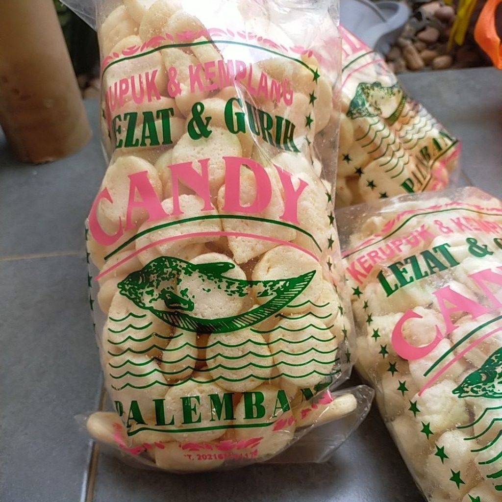 kerupuk candy kemplang  ikan tenggiri Palembang mpek mpek candy kemplang