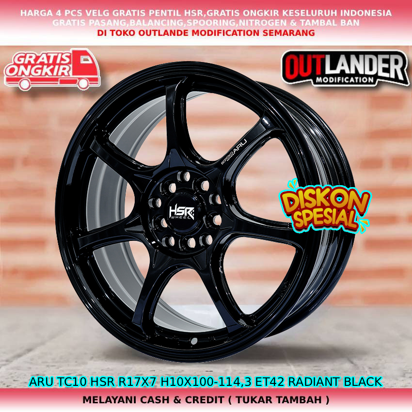 Velg racing untuk mobil Camry| Corolla Cross| C-HR| Innova| Rush| Vellfire| dll velg hsr aru R17