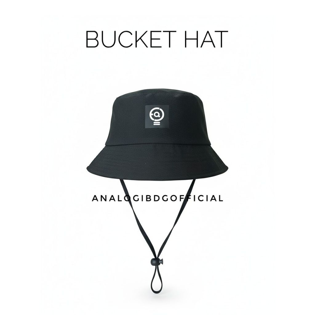 Analogibdg - Topi Bucket Hat Pria Wanita Dewasa Bundar Outdoor Indoor Mancing Hiking
