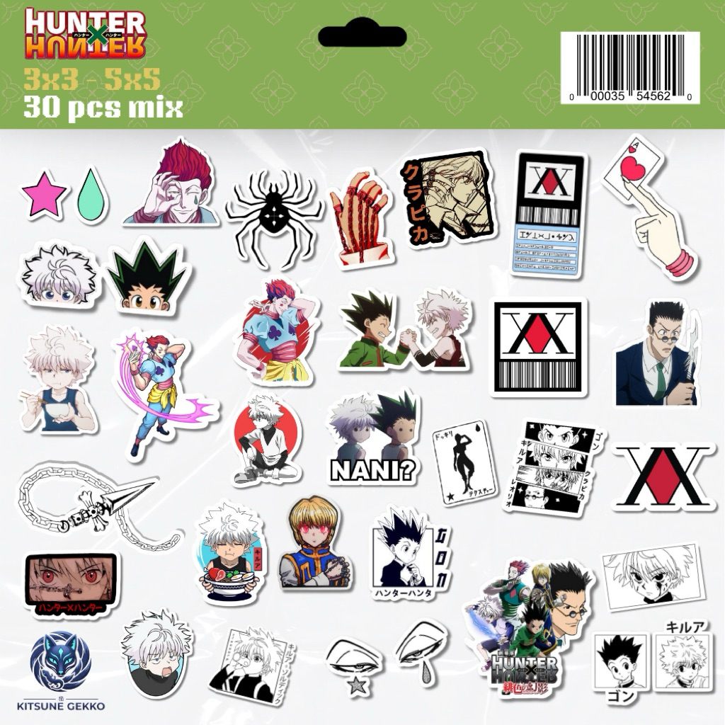 Bundle Hemat Sticker Anime HXH 5/10/15/20/30 pcs – Stiker Hunter x Hunter Waterproof Vinyl/Kromo/Art