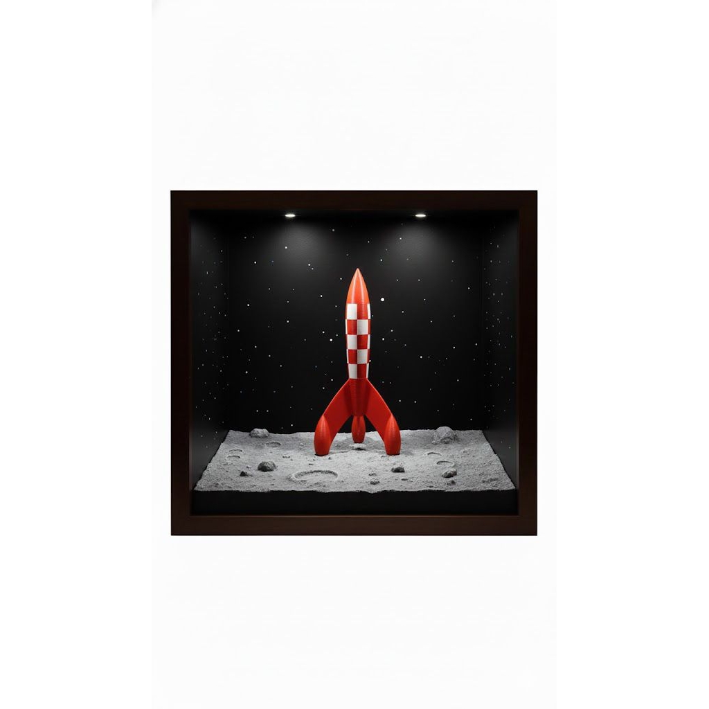 figur miniatur Roket Rocket tintin petualangan di bulan