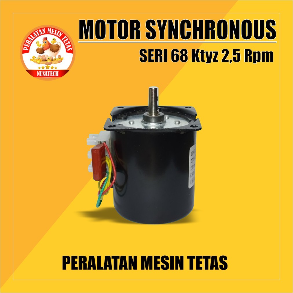 Motor Synchronous 68Ktyz 2.5 RPM Untuk Rak Ayun Mesin Tetas Sampai Kapasitas 5000 Butir