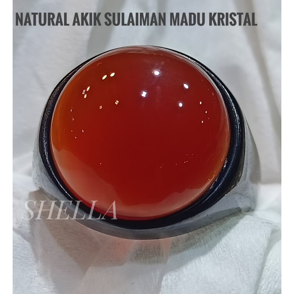 Batu Natural Akik Sulaiman Madu 100%Asli