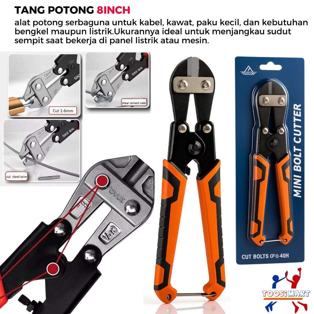 Tang Potong CAMEL 8" Inch / Tang Potong ORANGE CAMEL 8" / Diagonal Cutting Piler CAMEL 8"