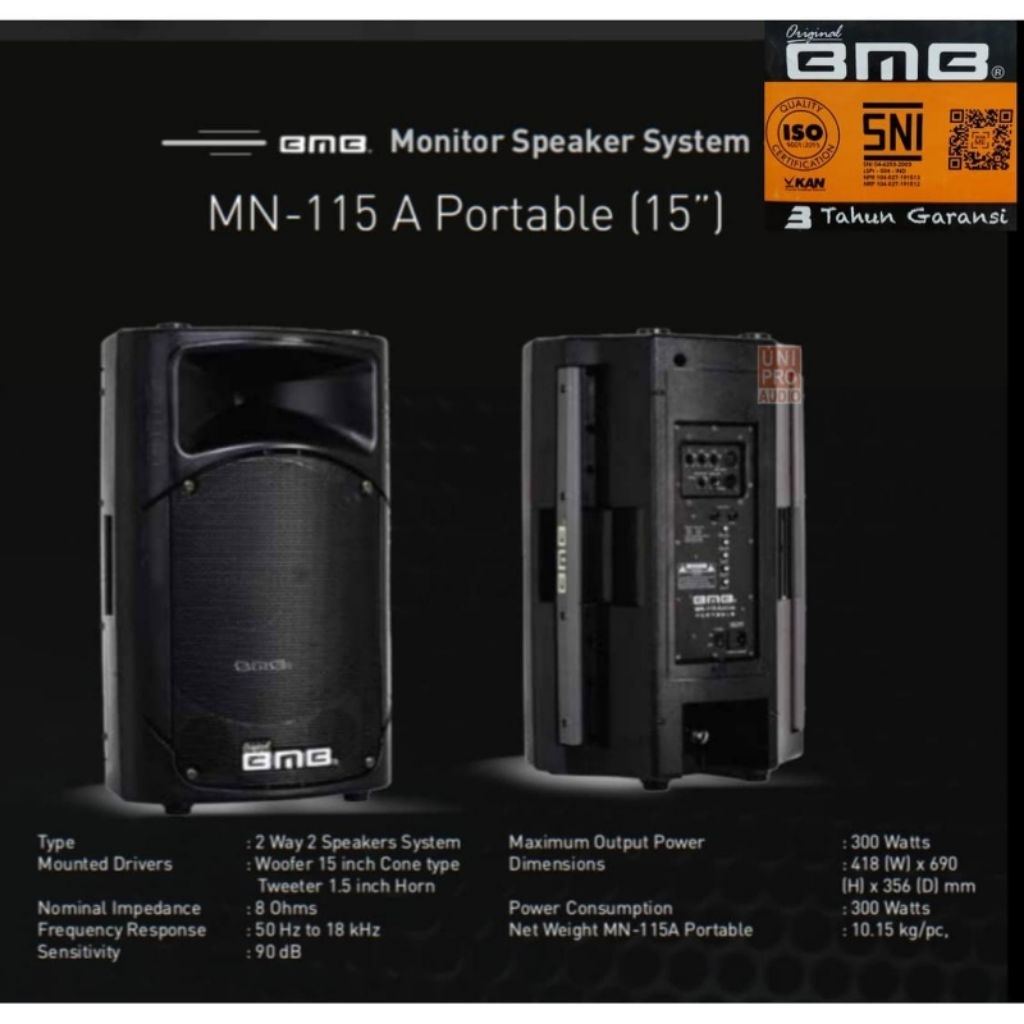 Speaker Aktif BMB 15inch Pro MN 115 A bmb mn115a