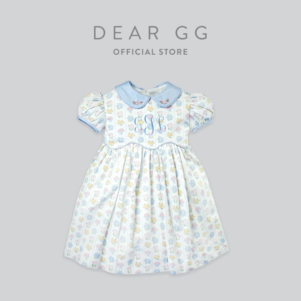Dear GG - Ella Rose Dress - Tambahan Bordir Nama / Inisial (Pre-order) - Ode to Childhood