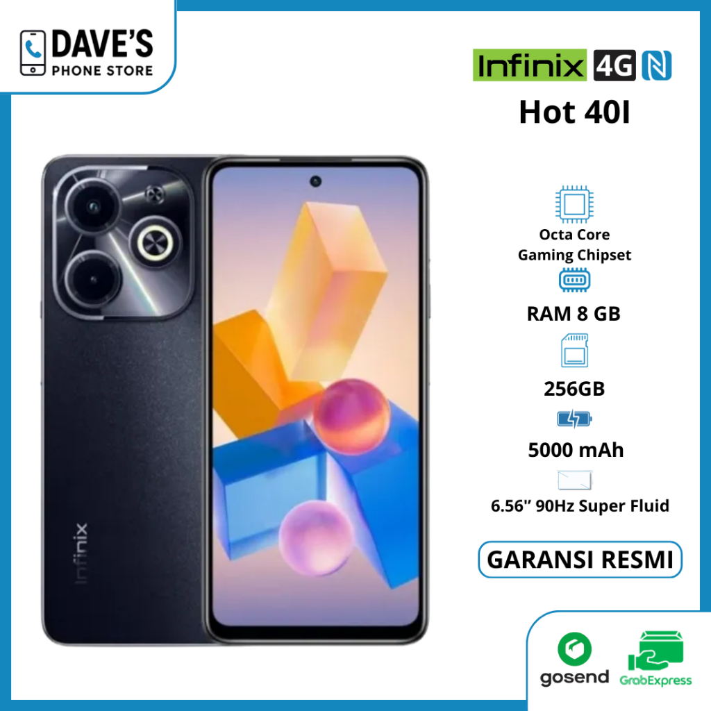 Infinix Hot 40i 8/256GB - Up to 16GB Extended RAM - Unisoc T606 - horizon gold, 8/256gb - horizon go