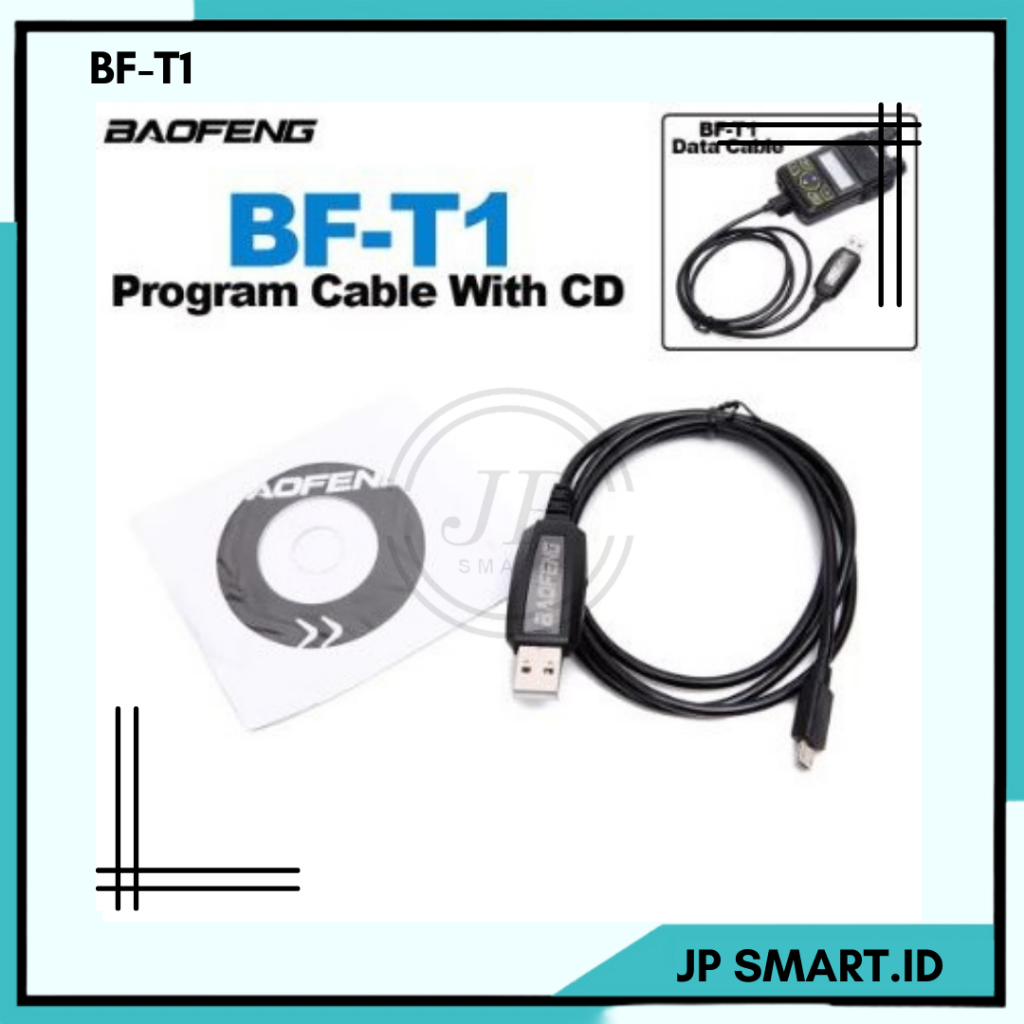 Baofeng BF-T1 BF-T1Pro Kabel Data Usb Programming + CD Software Drive Model Micro Usb HT Walkie Talk