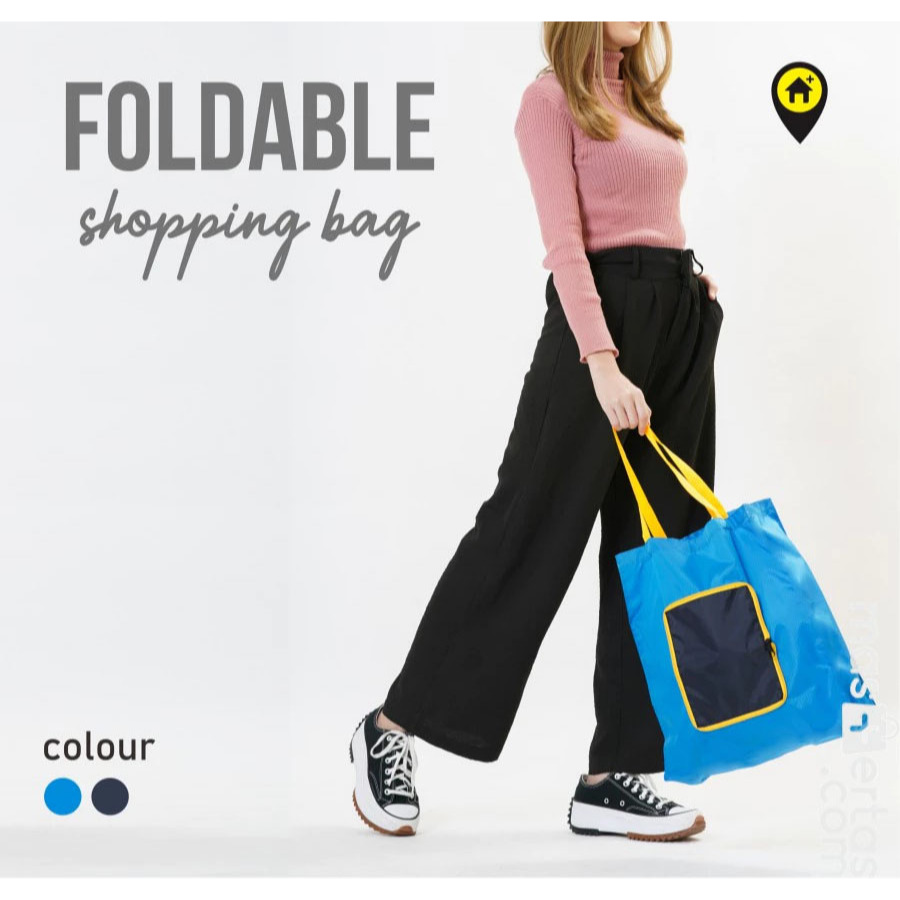 shopping bag tas lipat belanja parasut waterproof eco bag custom sablon