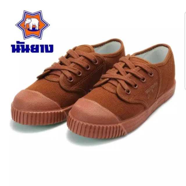 (COD) Sepatu Takraw Nanyang Original Murah Warna Coklat