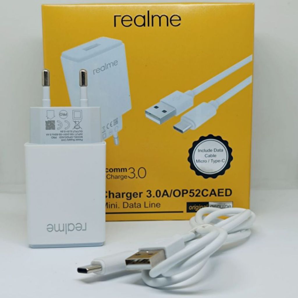 CHARGER CAS CASAN MICRO USB REALME C11/ REALME C12/ REALME C15/ TRAVEL CHARGER ORIGINAL 100%