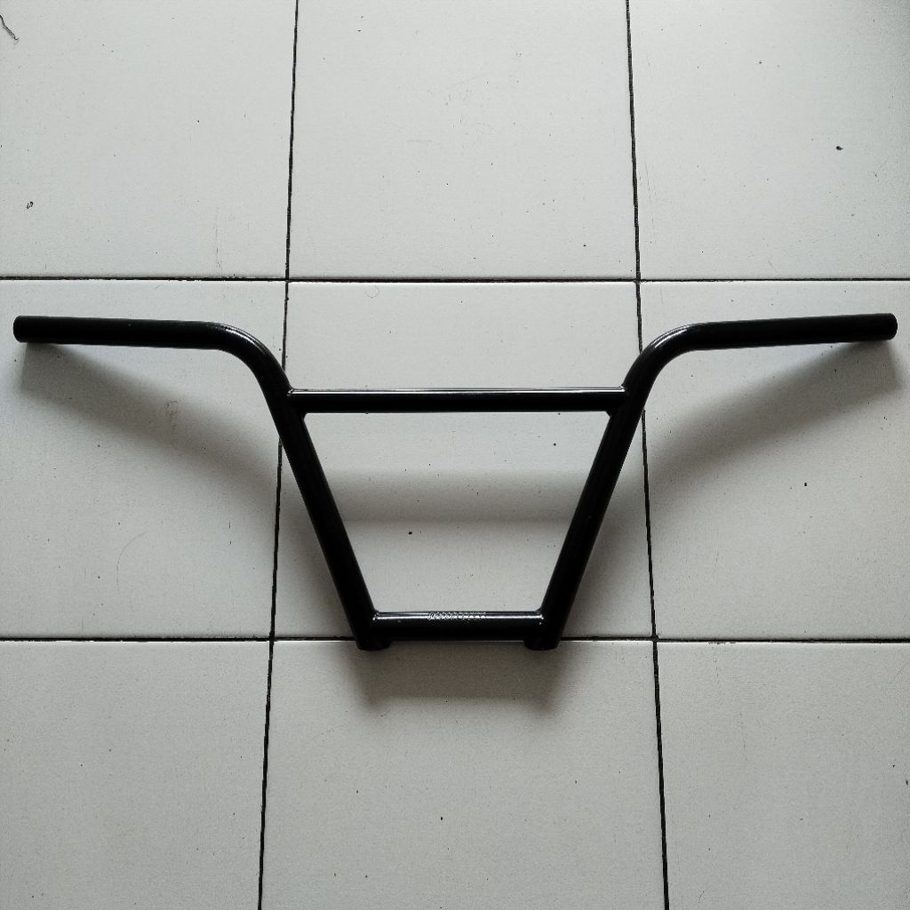 Stang sepeda bar bmx 4pc bars hitam besi rise 9