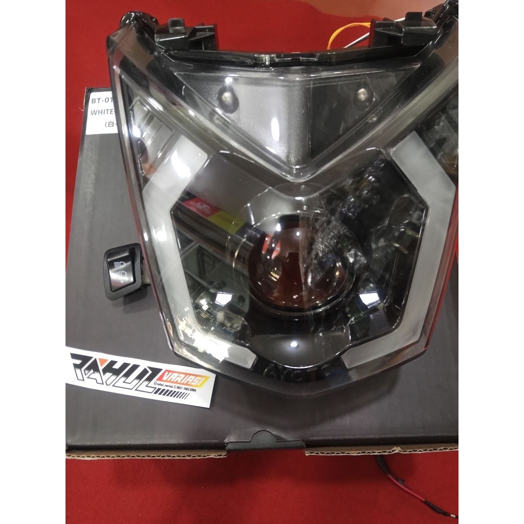HEADLAMP/REFLEKTOR LAMPU UTAMA DEPAN CUSTOM BEAT BILED PROJECTOR PROYEKTOR AYOTO BEAT FI BEAT ESP