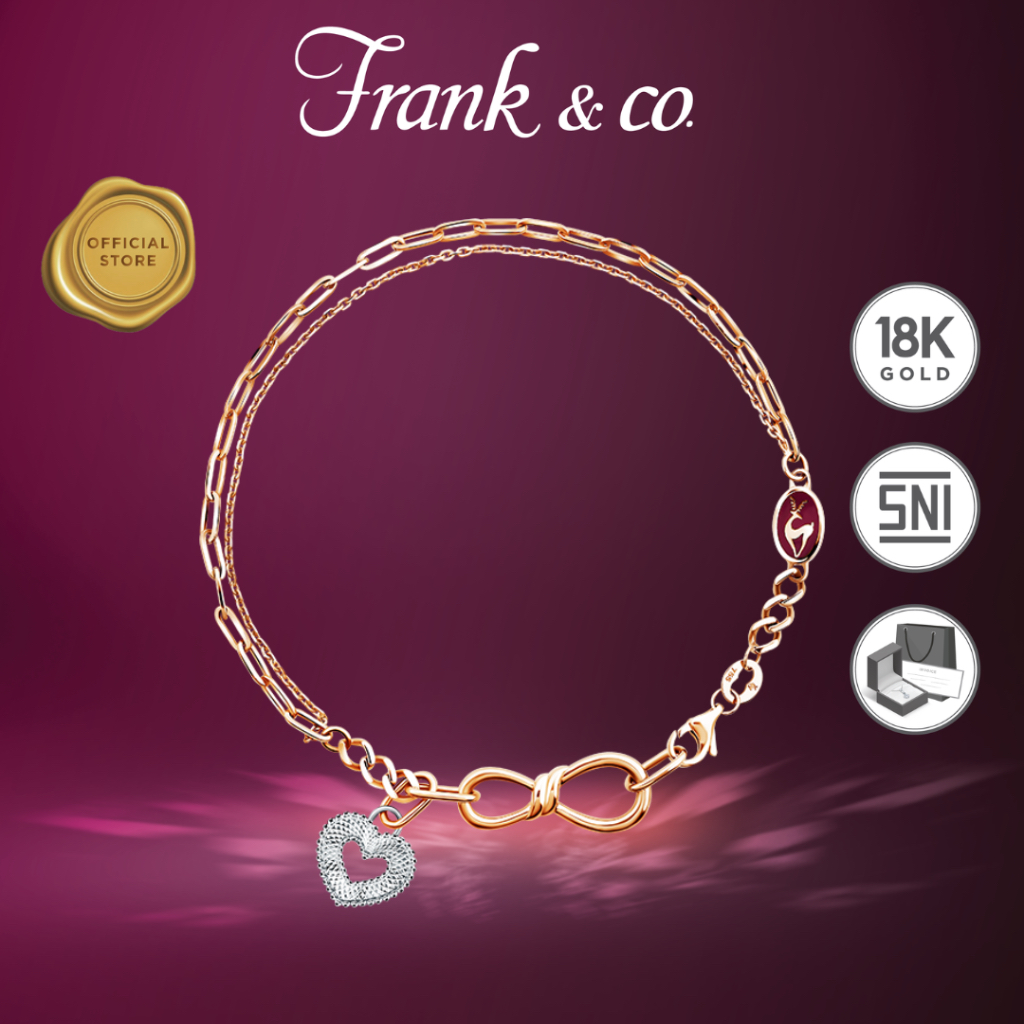 Frank & co. Love Infinty Rose Bracelet / Gelang wanita