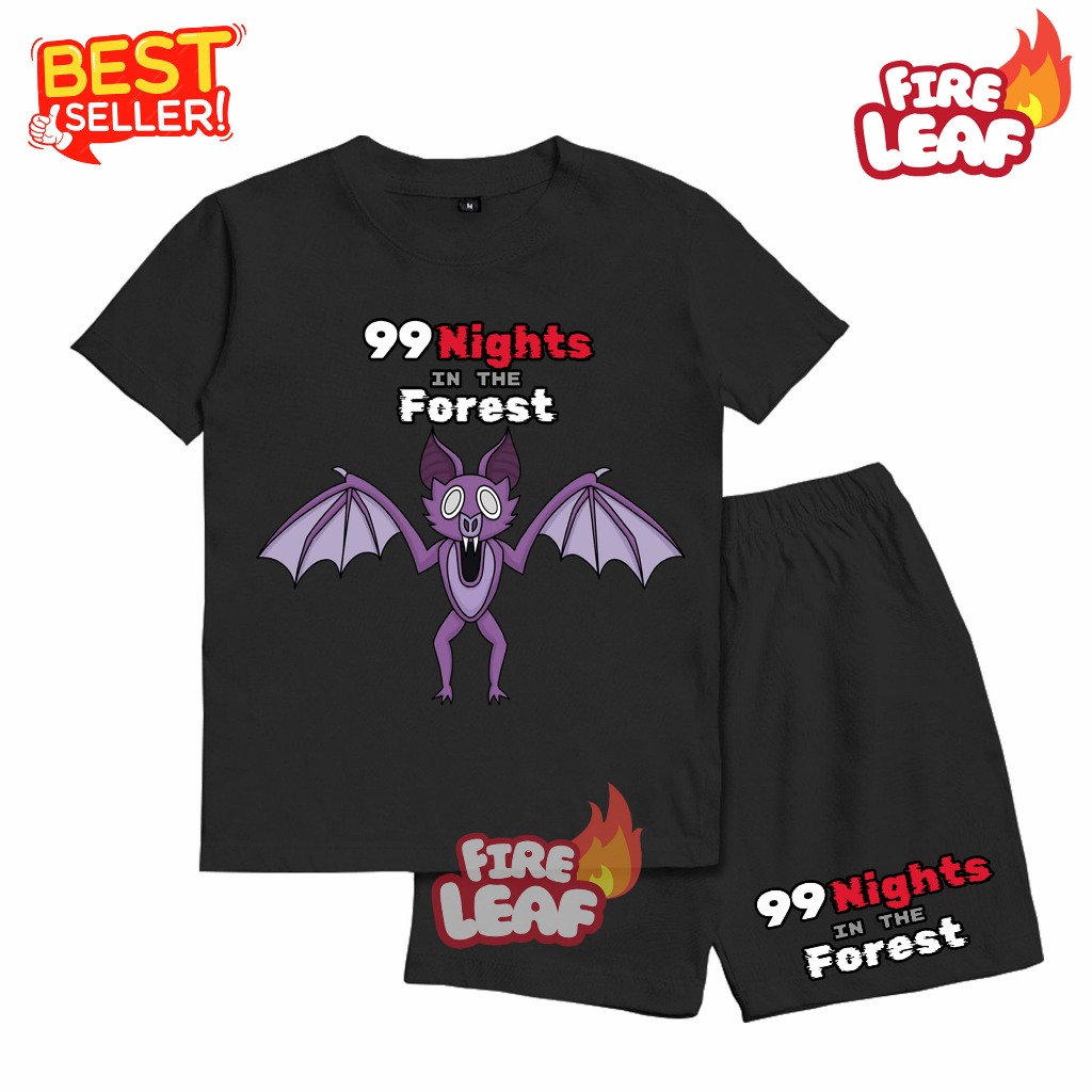 BAJU SETELAN KAOS ANAK THE BAT 99 MALAM DI HUTAN ROBLOX BAHAN PREMIUM UNISEX