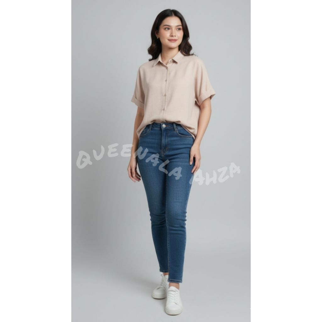 3SECOND Blouse - Warna Nude (coklat susu)