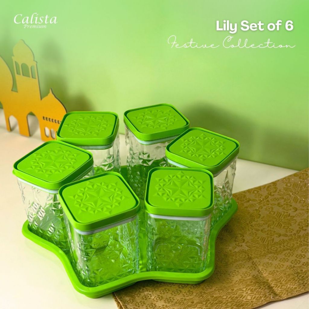 TOPLES CALISTA LAVENDER 6 DAUN – SATU SET TOPLES KUE KERING LEBARAN / TOPLES PLASTIK TUTUP BUNGA ELE