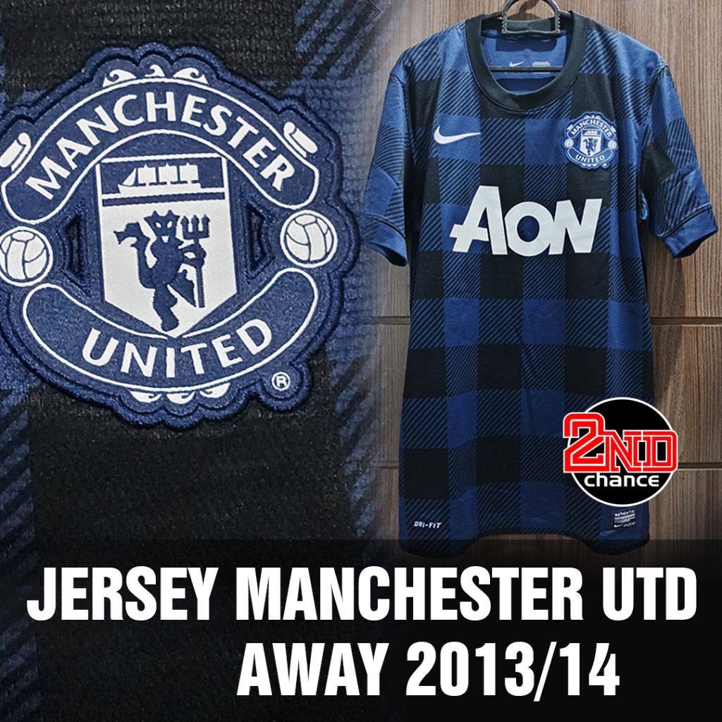 JERSEY BAJU BOLA  MU MANCHESTER UNITED AWAY  2013/14 ORIGINAL MURAH